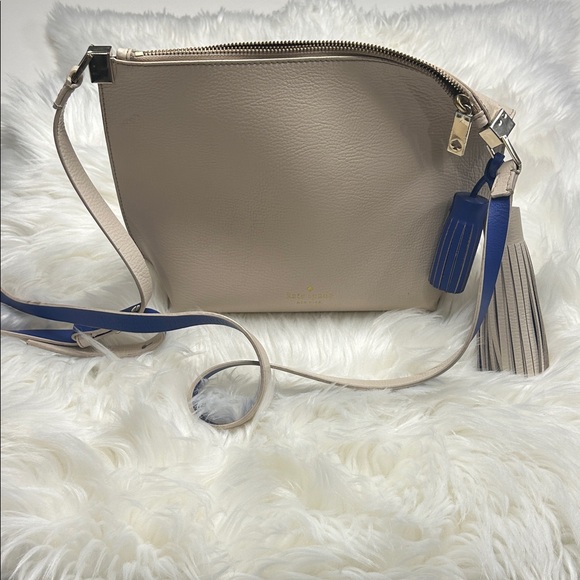 Kate Spade Beige Crossbody Bag with Blue Strap - Picture 6 of 6